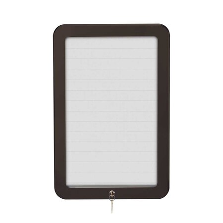 United Visual Products Sliding Door Indoor Enclosed Corkboard, 9 UV9030ACSH-WHITE-APRICOT